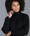 Womens Pure Cotton Heavyweight Submariner Roll Neck Jumper-Jumper-Paul James Knitwear-S-Black-Urbanheer