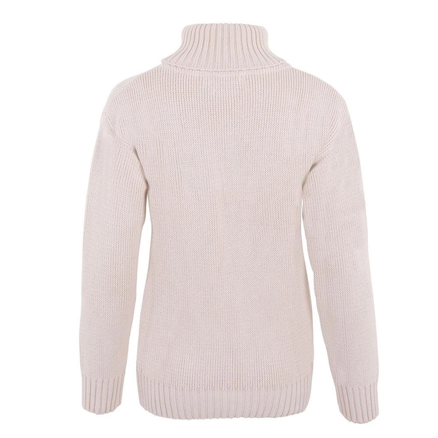 Womens Pure Cotton Heavyweight Submariner Roll Neck Jumper-Jumper-Paul James Knitwear-S-Black-Urbanheer