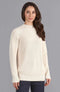 Womens Pure Cotton High Neck Raglan Jumper Ecru-Jumper-Paul James Knitwear-S-Ecru-Urbanheer