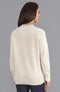 Womens Pure Cotton High Neck Raglan Jumper Ecru-Jumper-Paul James Knitwear-S-Ecru-Urbanheer