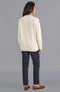 Womens Pure Cotton High Neck Raglan Jumper Ecru-Jumper-Paul James Knitwear-S-Ecru-Urbanheer