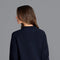 Womens Pure Cotton High Neck Raglan Jumper Navy-Jumper-Paul James Knitwear-XS-Navy-Urbanheer