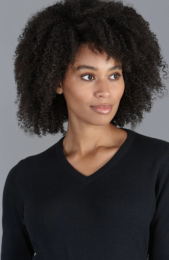 Womens Pure Cotton V-Neck Jumper-Jumper-Paul James Knitwear-XS-Ash Grey-Urbanheer