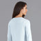 Womens Pure Cotton V-Neck Jumper Pale Blue-Jumper-Paul James Knitwear-XS-Pale Blue-Urbanheer