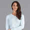 Womens Pure Cotton V-Neck Jumper Pale Blue-Jumper-Paul James Knitwear-XS-Pale Blue-Urbanheer
