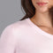 Womens Pure Cotton V-Neck Jumper Pink-Jumper-Paul James Knitwear-XS-Pink-Urbanheer