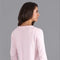 Womens Pure Cotton V-Neck Jumper Pink-Jumper-Paul James Knitwear-XS-Pink-Urbanheer
