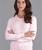 Womens Pure Cotton V-Neck Jumper Pink-Jumper-Paul James Knitwear-XS-Pink-Urbanheer