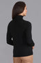Womens Pure Extra Fine Merino Wool Roll Neck Jumper-Jumper-Paul James Knitwear-XS-Black-Urbanheer