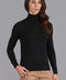 Womens Pure Extra Fine Merino Wool Roll Neck Jumper-Jumper-Paul James Knitwear-XS-Black-Urbanheer