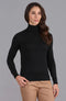 Womens Pure Extra Fine Merino Wool Roll Neck Jumper-Jumper-Paul James Knitwear-XS-Black-Urbanheer