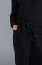 Womens Pure Extrafine Merino Long Cardigan Dress-Dress-Paul James Knitwear-S-Black-Urbanheer