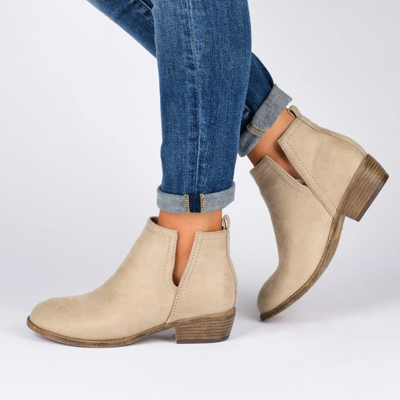 Women's Regular and Wide Width Rimi Bootie {Wide}-Booties-Journee Collection-6-Camel-Urbanheer