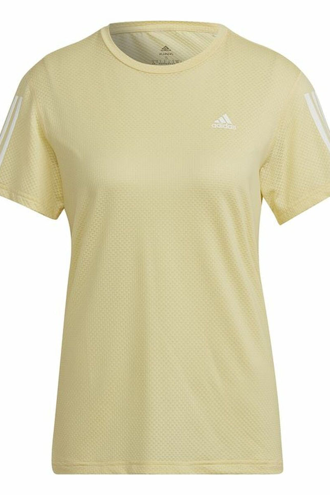Women’s Short Sleeve T-Shirt Adidas Own Cooler Yellow-Fashion | Accessories > Clothes and Shoes > T-shirts-Adidas-Urbanheer