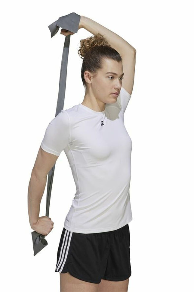 Women’s Short Sleeve T-Shirt Adidas Techfit Training White-Sports | Fitness > Sports material and equipment > Sports t-shirts-Adidas-Urbanheer