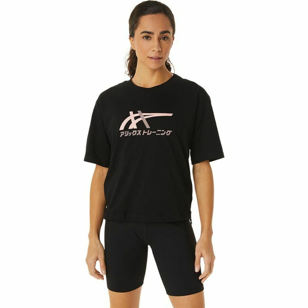 Women’s Short Sleeve T-Shirt Asics Tiger Black-Sports | Fitness > Sports material and equipment > Sports t-shirts-Asics-L-Urbanheer