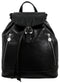 Womens Tan Leather Backpack - White Noise Black-Backpacks-Time Resistance-9.8 x 5.5 x 11.8 in (25 x 14 x 30 cm)-Black-Urbanheer