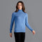 Womens Ultra-Fine Cotton Roll Neck Long Sleeve Jumper French Blue-Jumper-Paul James Knitwear-XS-Urbanheer