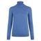 Womens Ultra-Fine Cotton Roll Neck Long Sleeve Jumper French Blue-Jumper-Paul James Knitwear-XS-Urbanheer