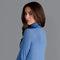 Womens Ultra-Fine Cotton Roll Neck Long Sleeve Jumper French Blue-Jumper-Paul James Knitwear-XS-Urbanheer