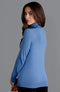 Womens Ultra-Fine Cotton Roll Neck Long Sleeve Jumper French Blue-Jumper-Paul James Knitwear-XS-Urbanheer