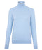 Womens Ultra-Fine Cotton Roll Neck Long Sleeve Jumper Navy-Jumper-Paul James Knitwear-XS-Baby Blue-Urbanheer