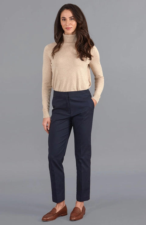 Womens Ultra-Fine Cotton Roll Neck Long Sleeve Jumper Sand-Jumper-Paul James Knitwear-L-Urbanheer