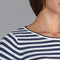 Womens Ultra Fine Cotton Round Neck Breton Stripe Jumper Insignia Blue-Jumper-Paul James Knitwear-M-Urbanheer