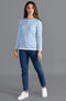 Womens Ultra Fine Cotton Round Neck Breton Stripe Jumper-Jumper-Paul James Knitwear-S-Teal-Urbanheer