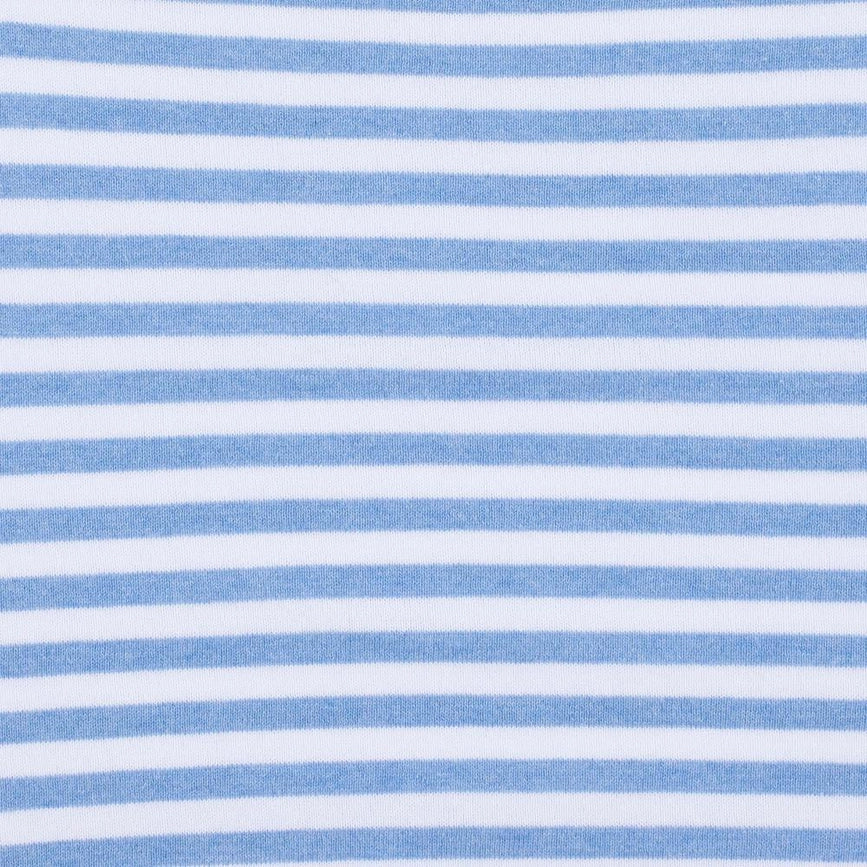 Womens Ultra Fine Cotton Round Neck Breton Stripe Jumper-Jumper-Paul James Knitwear-S-Teal-Urbanheer