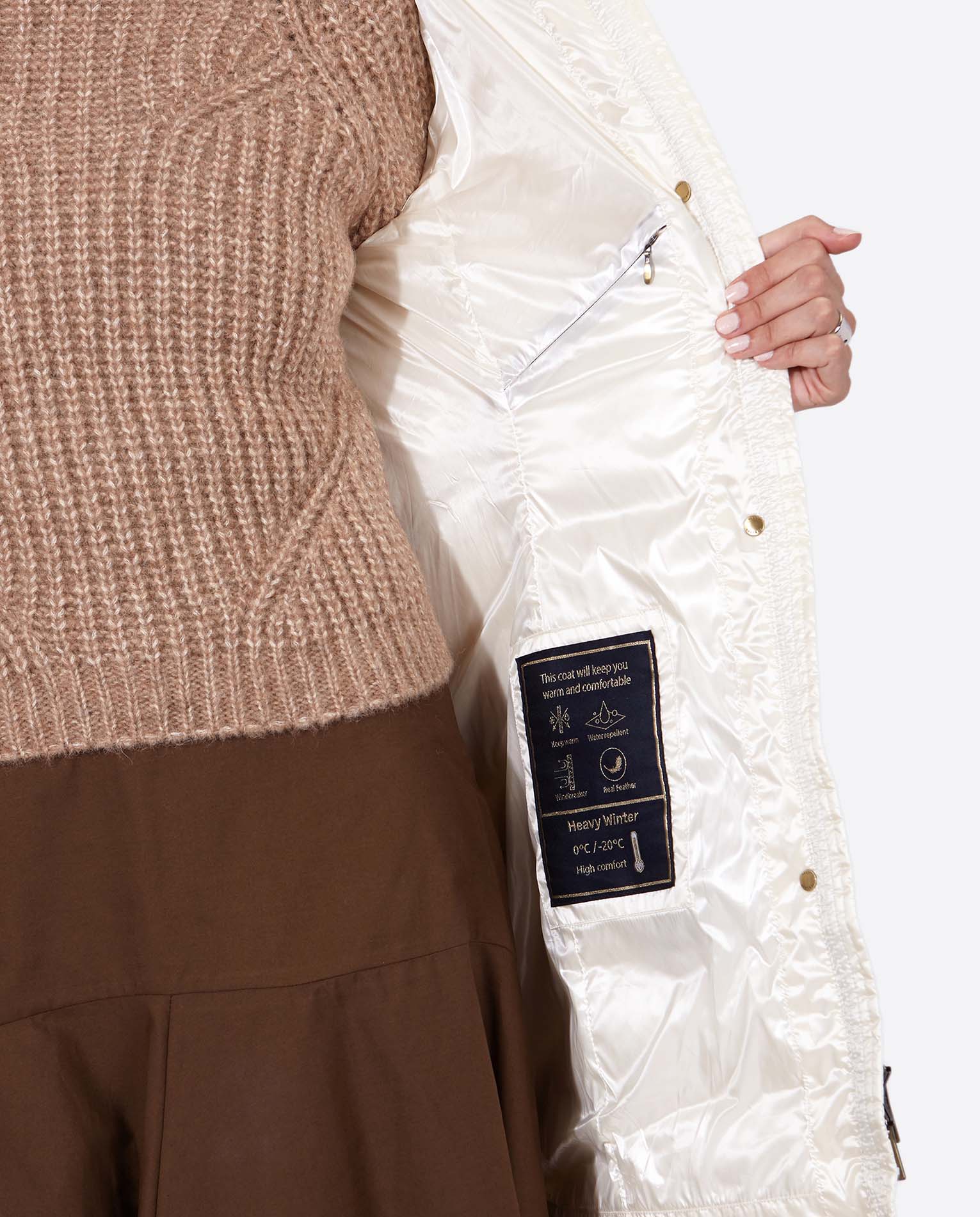 Women's down jacket ADA Nacre-Jacket-Henry Arroway-XS-Nacre-Urbanheer