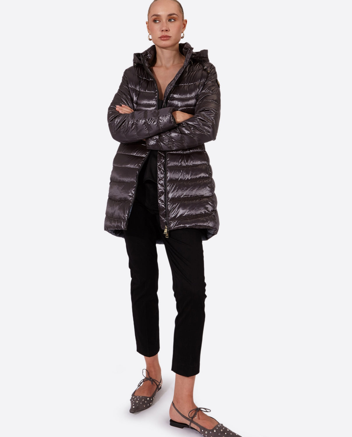 Women's down jacket CRIS Anthracite-Jacket-Henry Arroway-XS-Steel Blue-Urbanheer