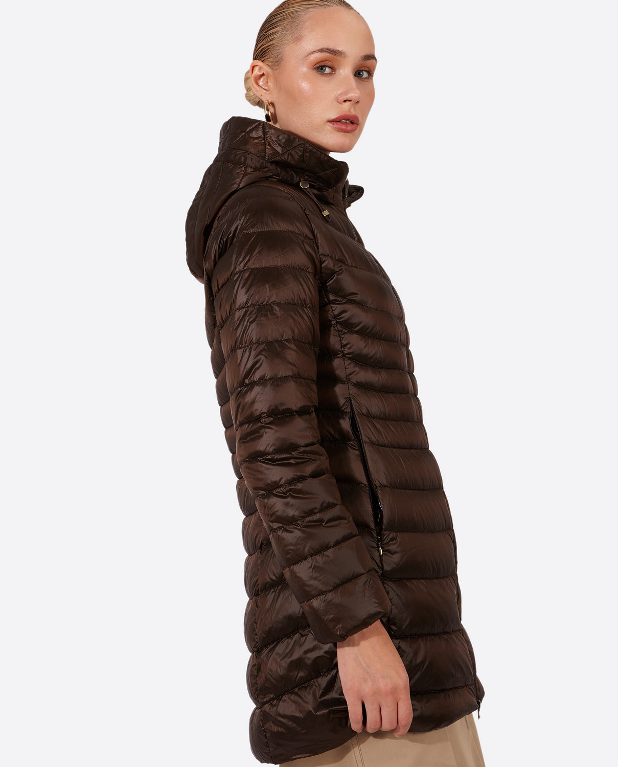 Women's down jacket CRIS Moka-Jacket-Henry Arroway-XS-Moka/c-Urbanheer