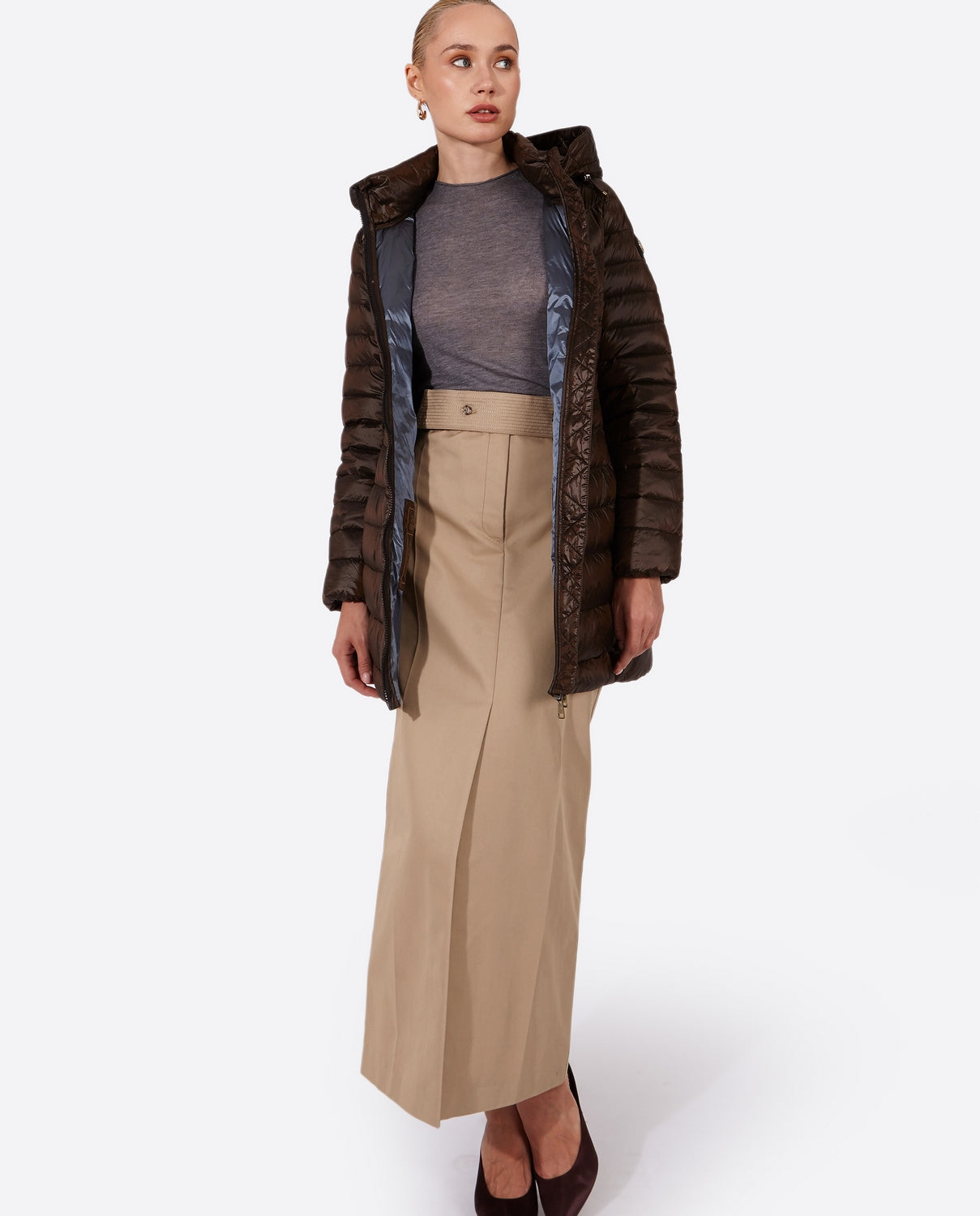 Women's down jacket CRIS Moka-Jacket-Henry Arroway-XS-Moka/c-Urbanheer