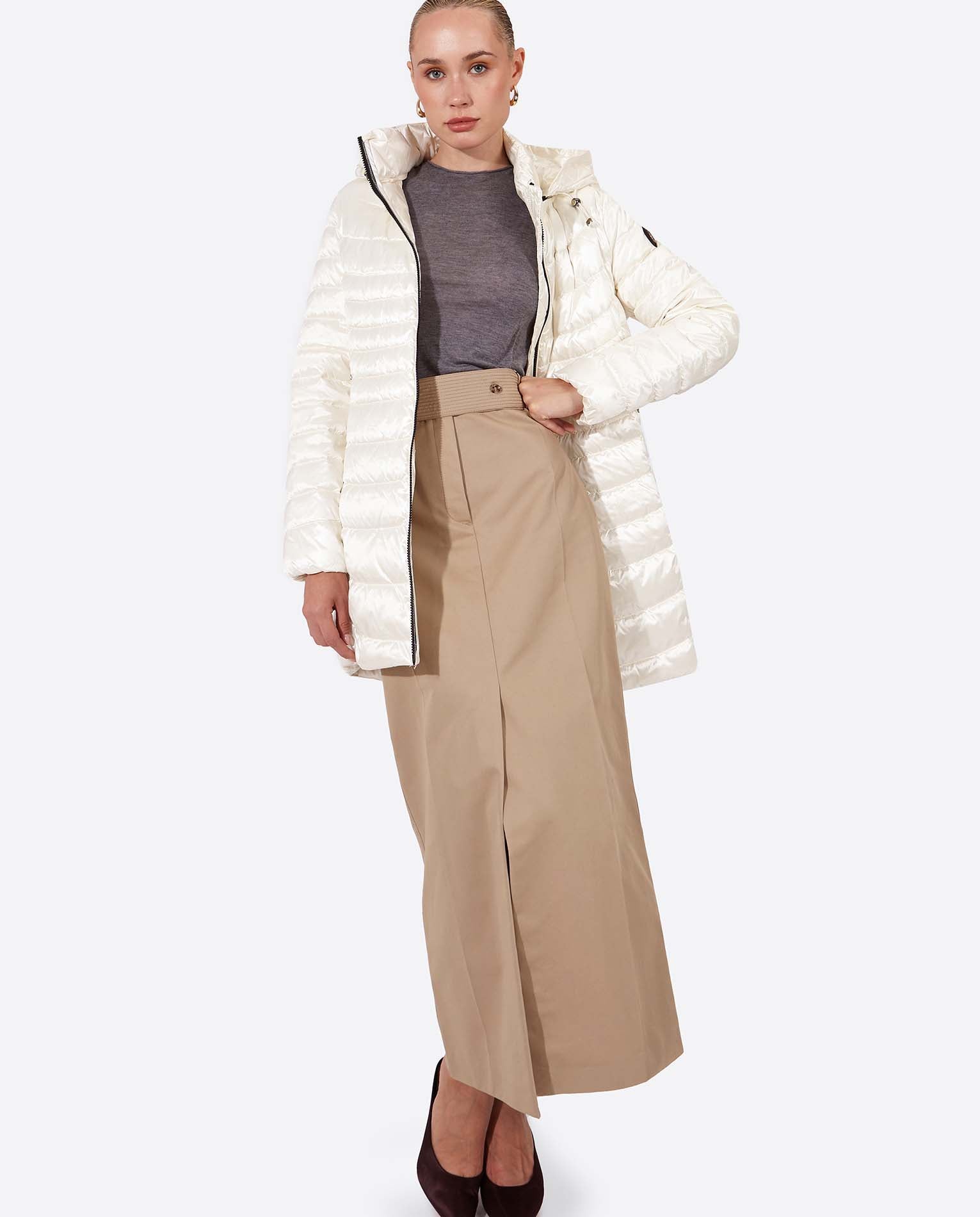 Women's down jacket CRIS Nacre-Jacket-Henry Arroway-XS-Nacre-Urbanheer