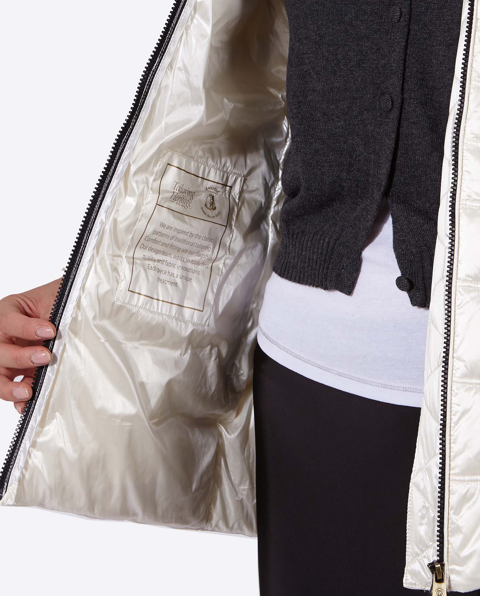 Women's down jacket CRIS Nacre-Jacket-Henry Arroway-XS-Nacre-Urbanheer