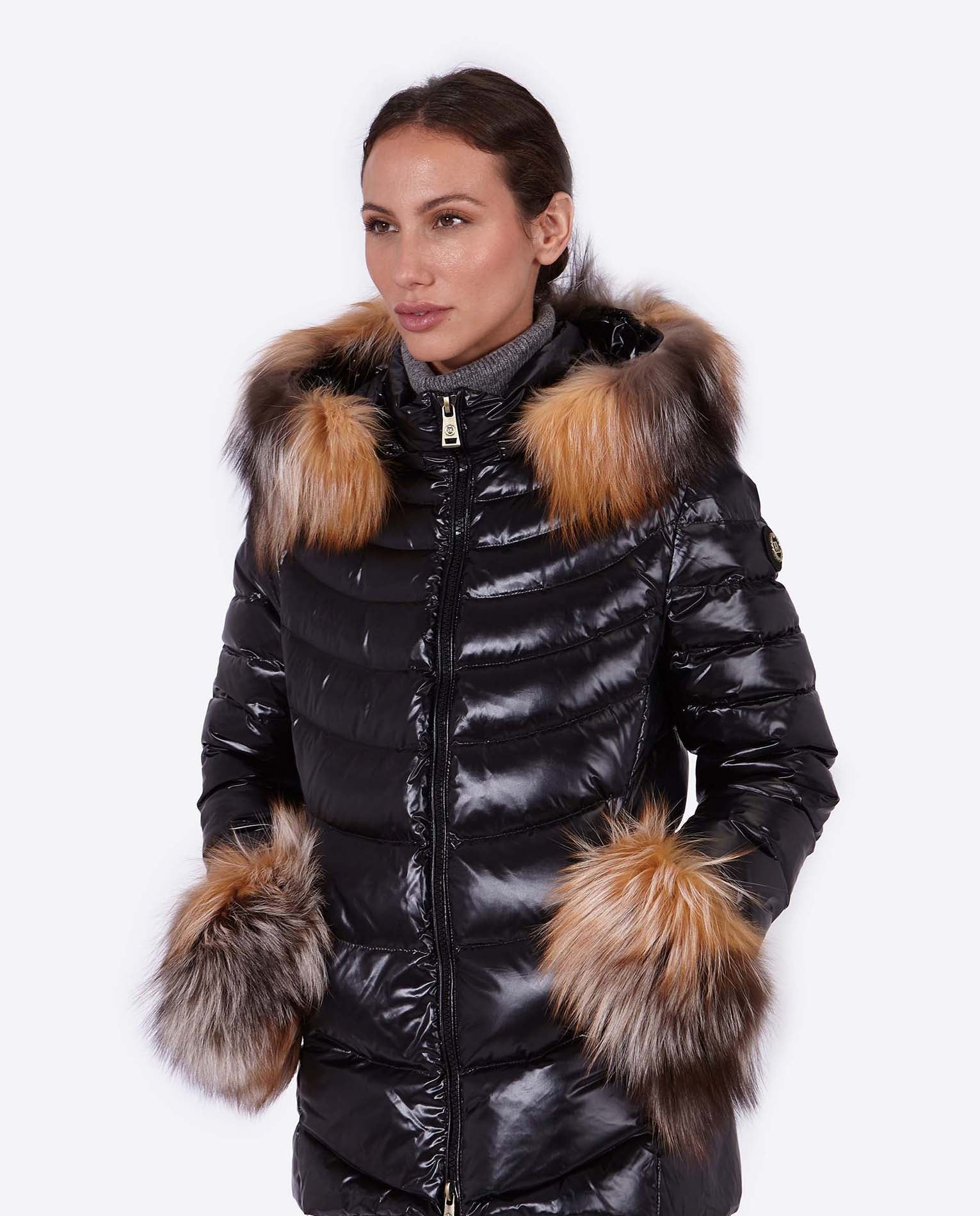 Women's down jacket ELIZABETH BLACK-Jacket-Henry Arroway-XS-Black-Urbanheer
