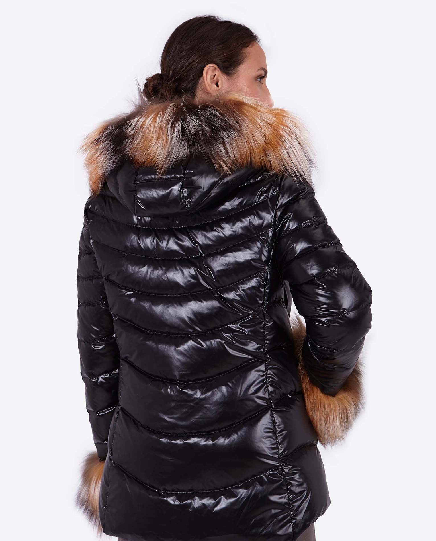 Women's down jacket ELIZABETH BLACK-Jacket-Henry Arroway-XS-Black-Urbanheer
