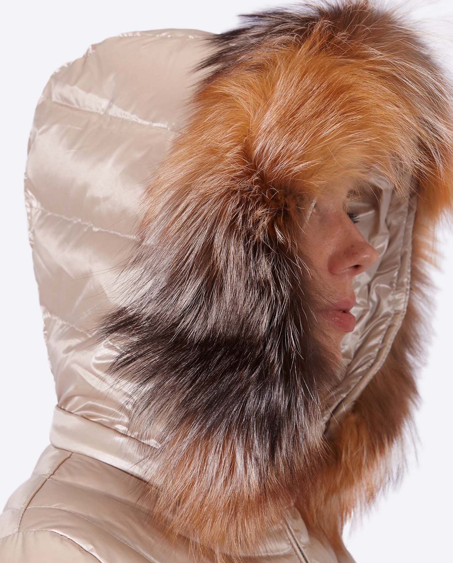 Women's down jacket ELIZABETH CHAMPAGNE-Jacket-Henry Arroway-XS-Champagne-Urbanheer