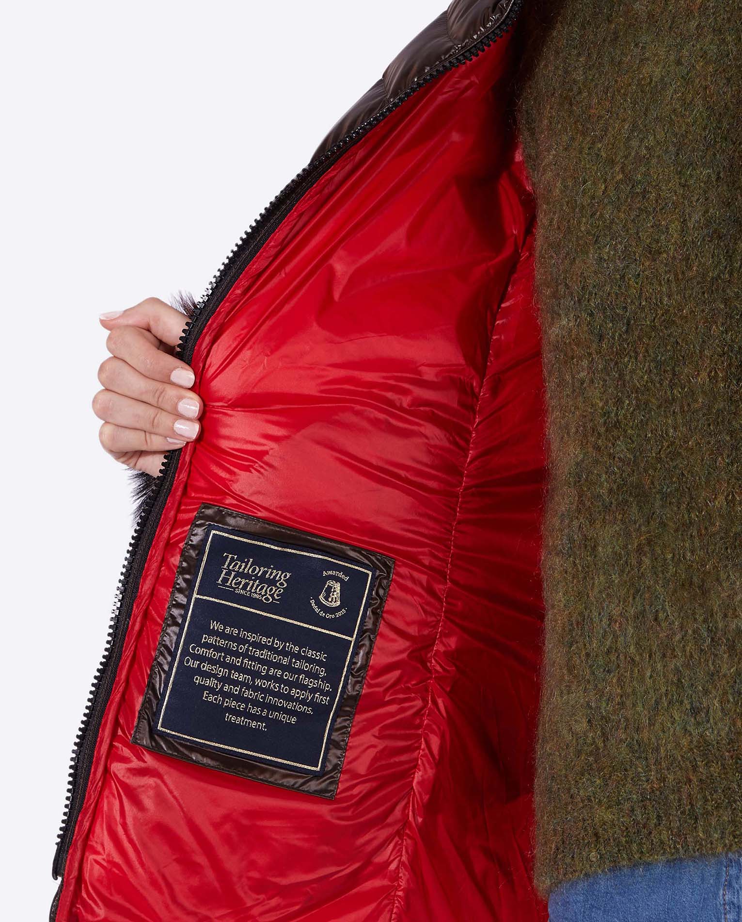 Women's down jacket ELIZABETH MOKA-Jacket-Henry Arroway-XS-Moka-Urbanheer