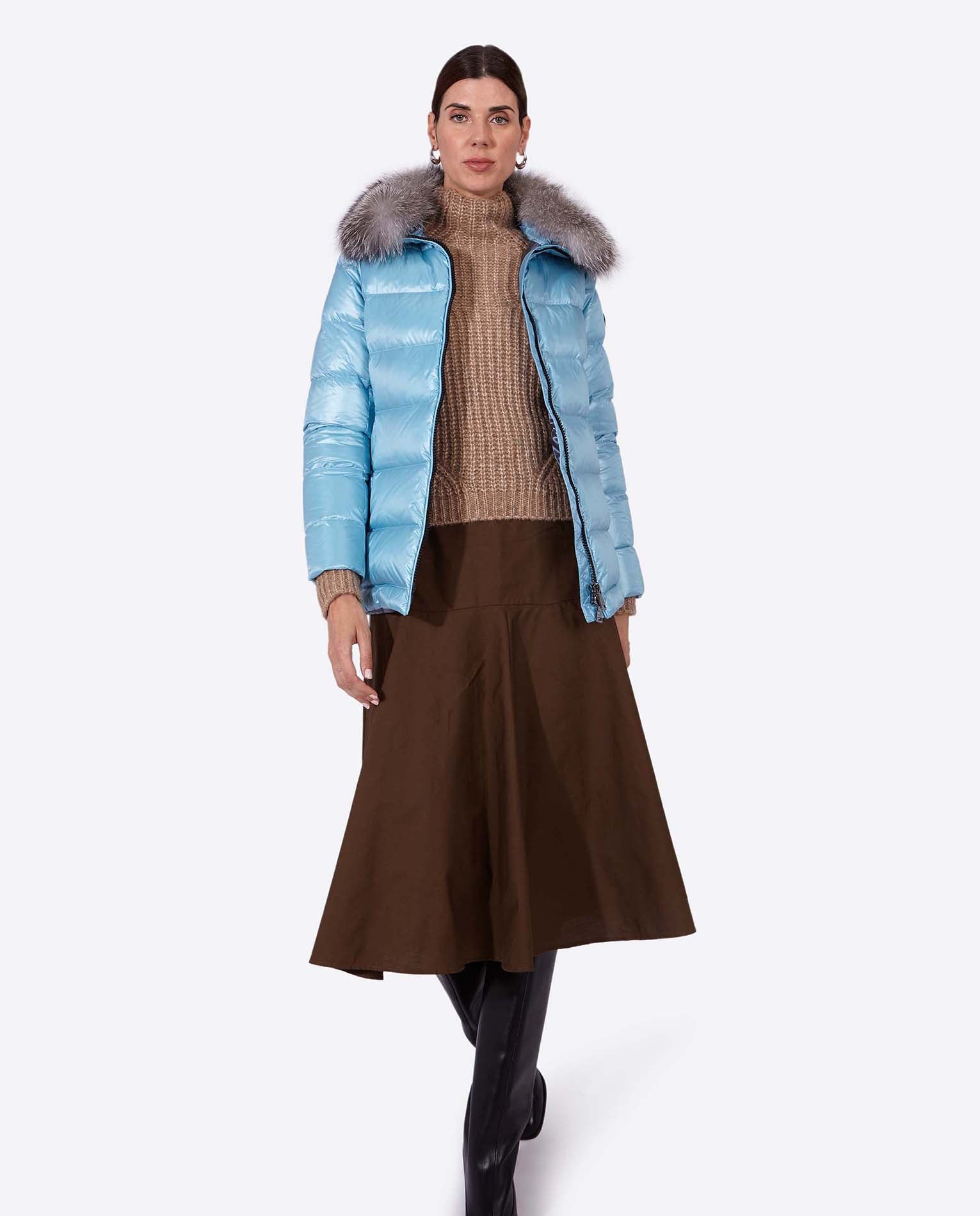 Women's down jacket KARINA-I CRYSTAL BLUE-Jacket-Henry Arroway-XS-Crystal Blue/c-Urbanheer