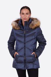 Women's down jacket LENA-N NAVY-Jacket-Henry Arroway-XS-Navy/c-Urbanheer