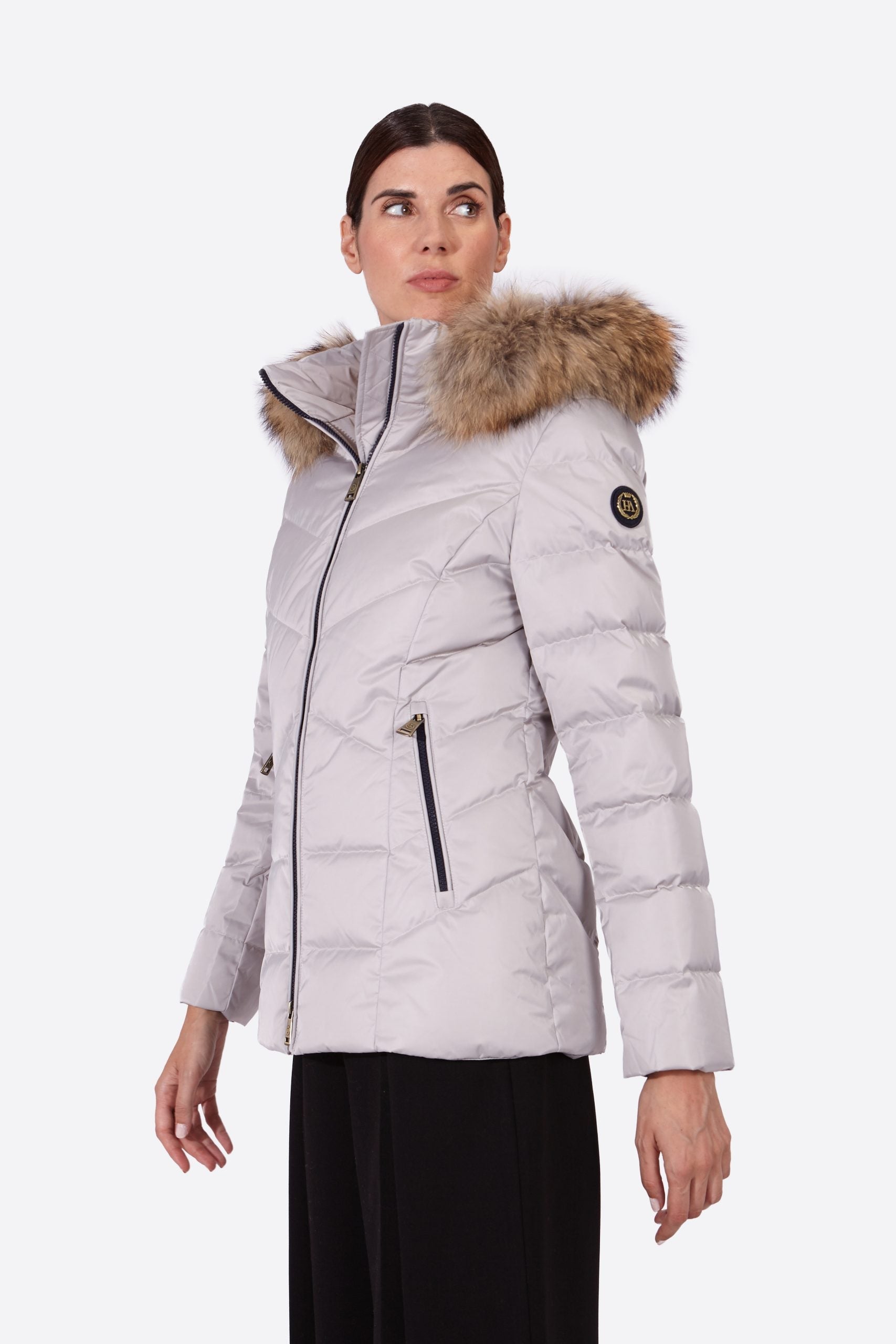 Women's down jacket LENA-N Pearl Grey-Jacket-Henry Arroway-XS-Pearl Grey/m-Urbanheer