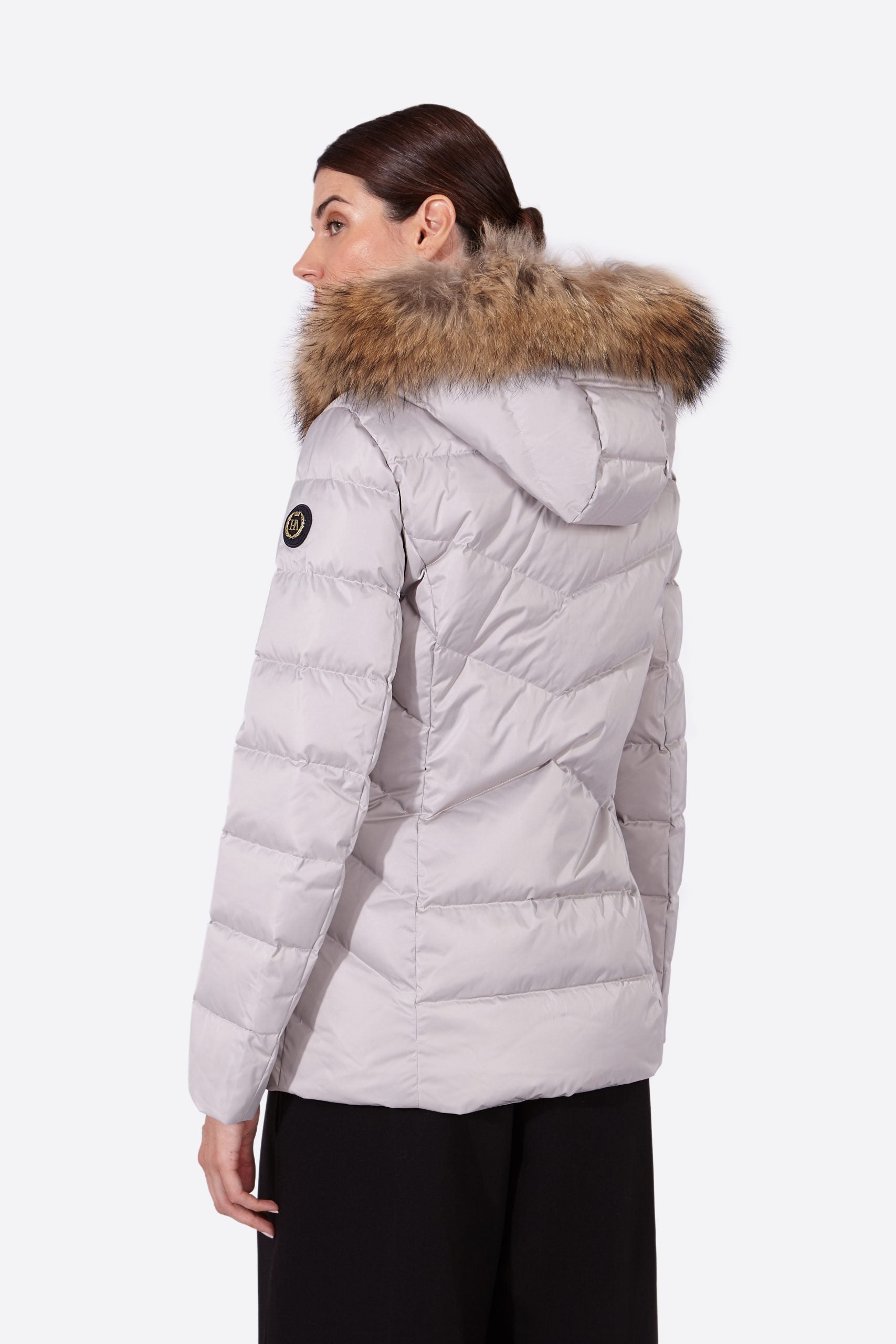 Women's down jacket LENA-N Pearl Grey-Jacket-Henry Arroway-XS-Pearl Grey/m-Urbanheer
