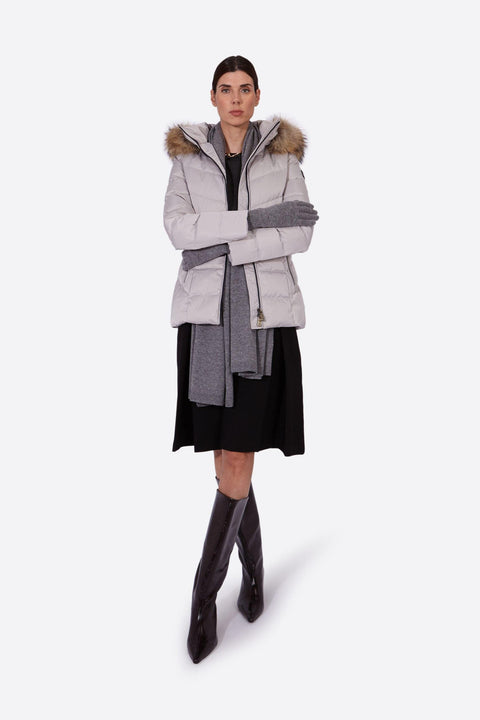 Women's down jacket LENA-N Pearl Grey-Jacket-Henry Arroway-XS-Pearl Grey/m-Urbanheer