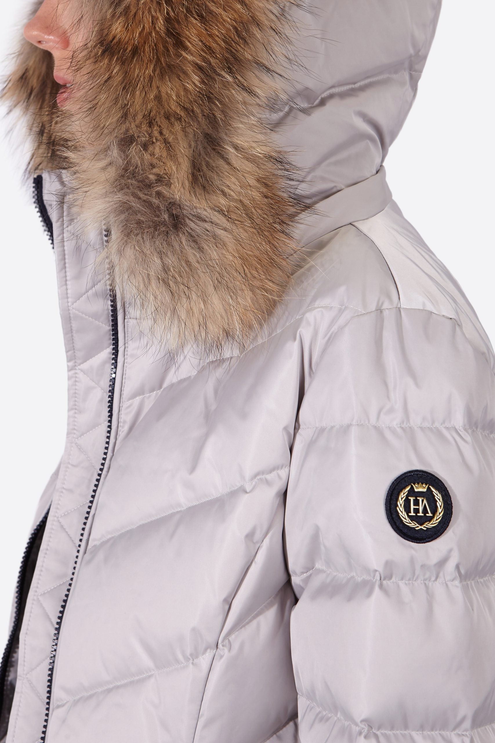 Women's down jacket LENA-N Pearl Grey-Jacket-Henry Arroway-XS-Pearl Grey/m-Urbanheer