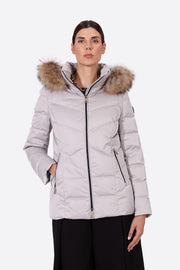Women's down jacket LENA-N Pearl Grey-Jacket-Henry Arroway-XS-Pearl Grey/m-Urbanheer
