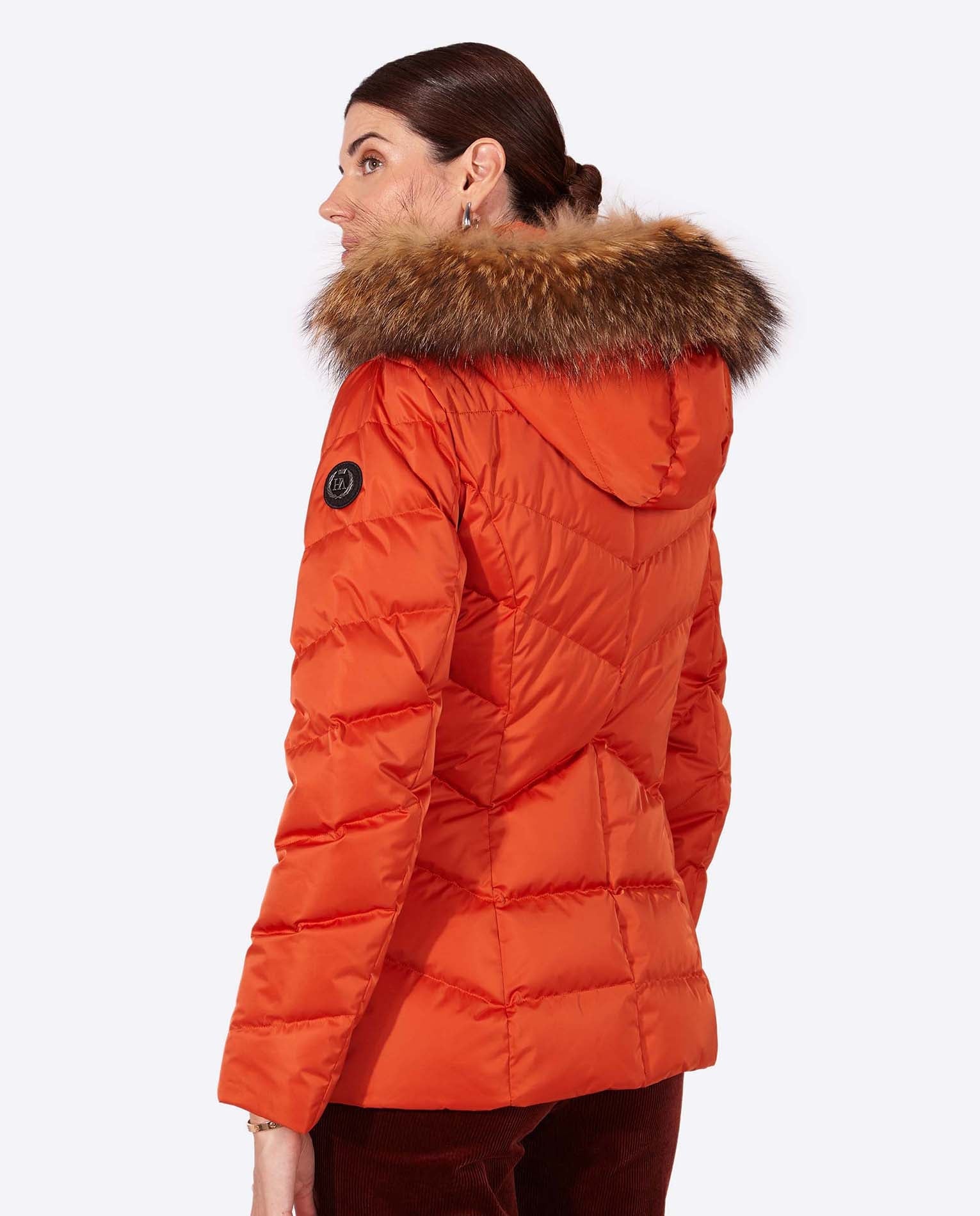Women's down jacket LENA Naranja-Jacket-Henry Arroway-XS-Naranja-Urbanheer