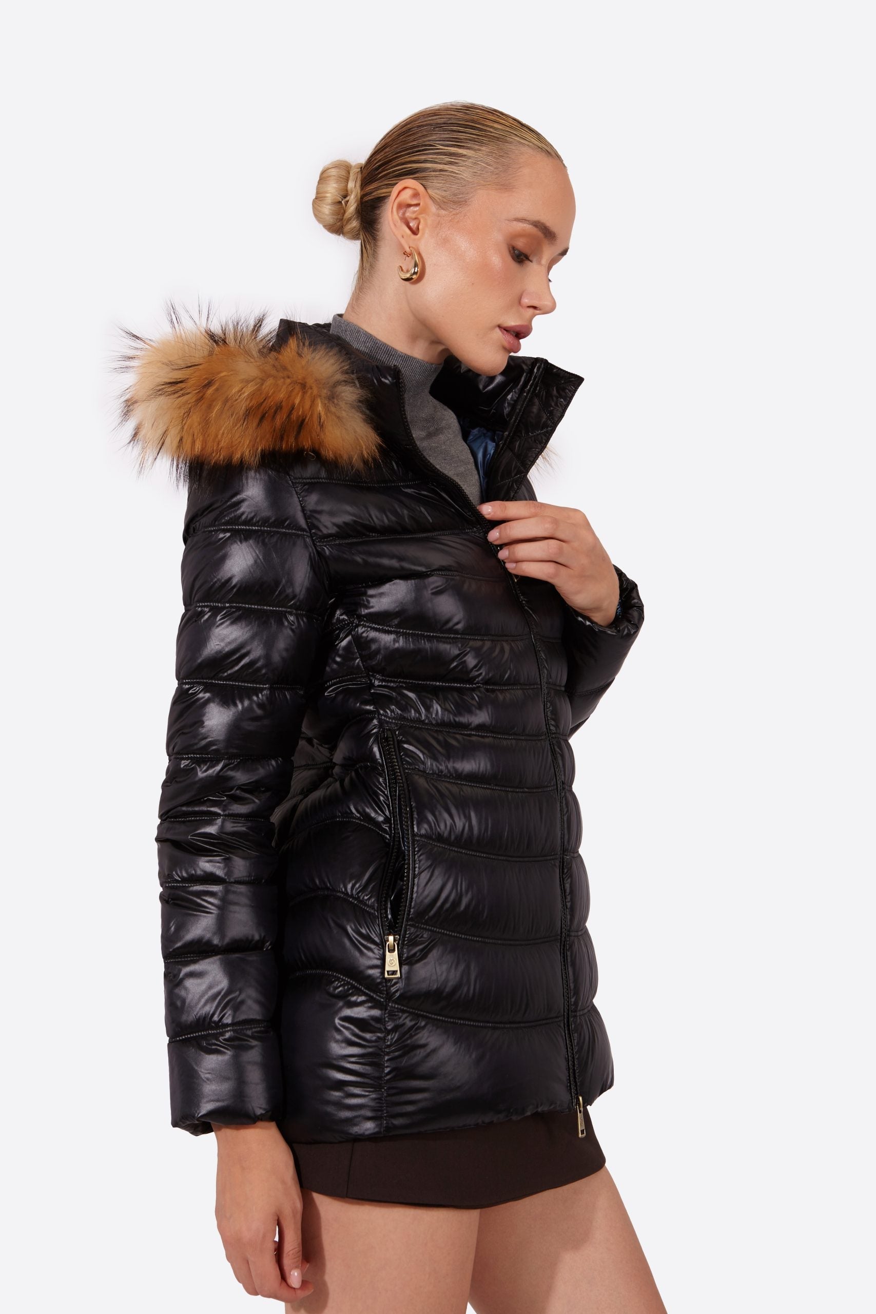 Women's down jacket LION Black-Jacket-Henry Arroway-XS-Black/c-Urbanheer