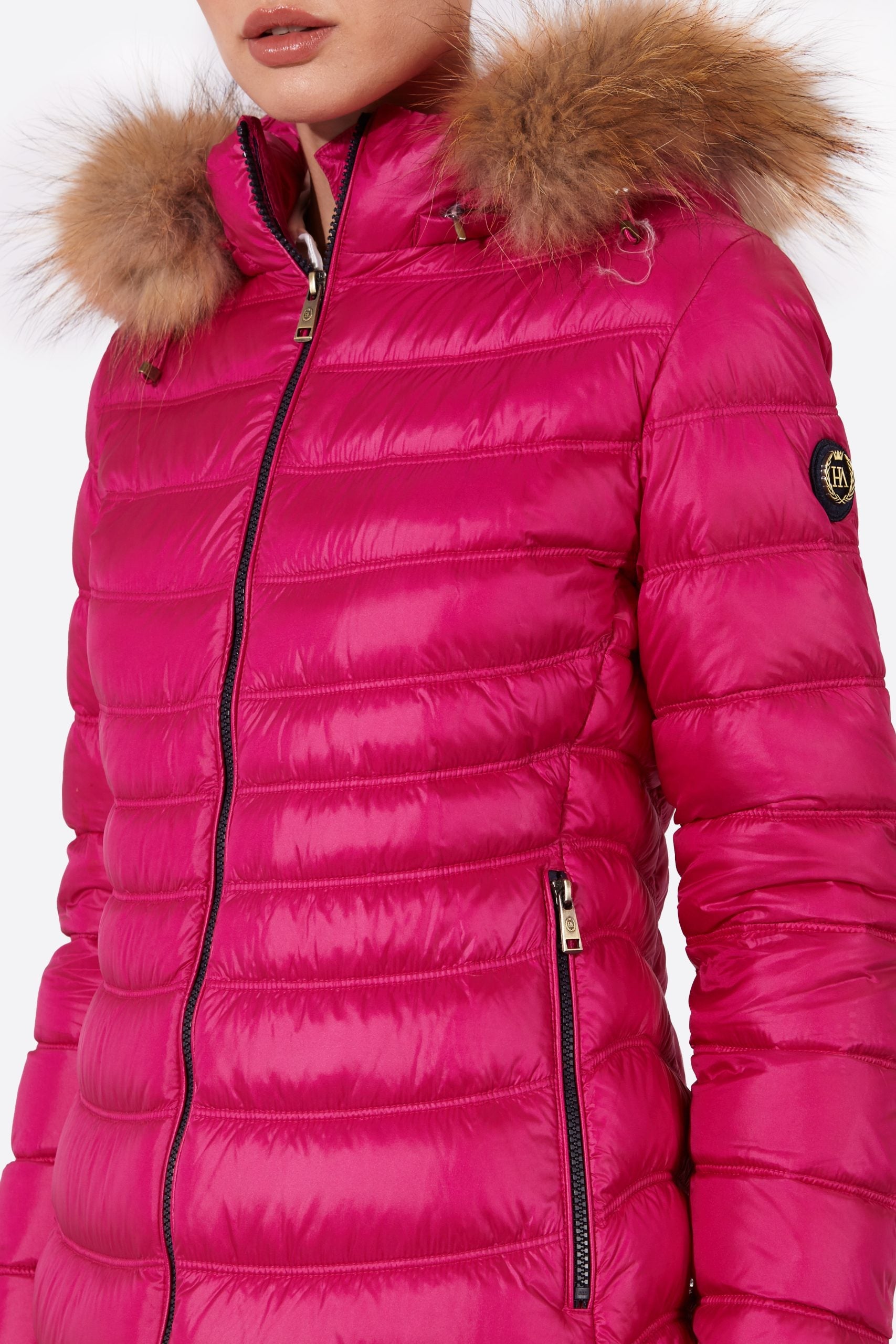 Women's down jacket LION Cardinal Pink-Jacket-Henry Arroway-XS-Cardinal Pink-Urbanheer
